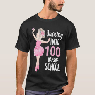 100 Days of School Dancing Ballerina Ballet Dancer T-Shirt