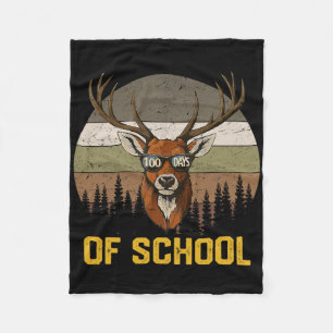 100 Days Of School Deer Hunting Camo Hunter Boy Gi Fleece Blanket