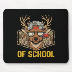 100 Days Of School Deer Hunting Camo Hunter Boy Gi Mouse Mat