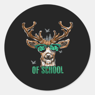 100 Days Of School Deer Hunting Camouflage Ck To S Classic Round Sticker