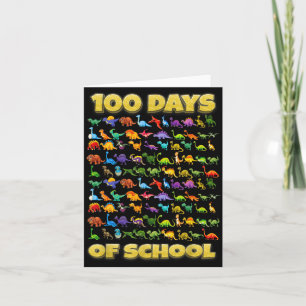 100 Days Of School Dinosaur 100 Days Smarter  Card