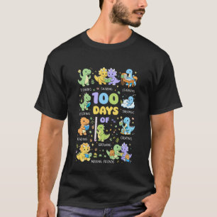 100 Days of School Dinosaur Dino T Rex Smarter Tea T-Shirt