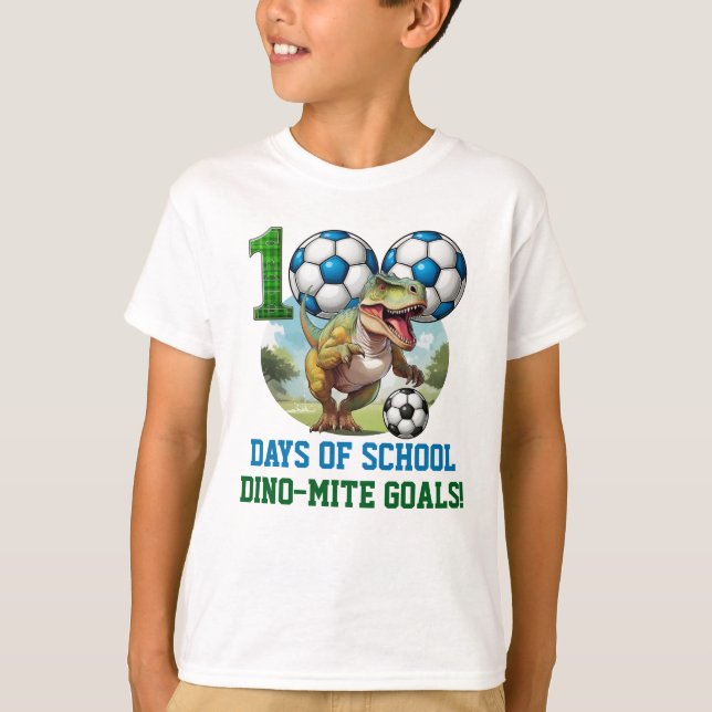 100 Days of School Dinosaur Themed T-Shirt (Front)