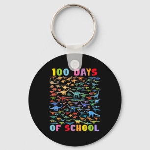 100 Days Of School Dinosaurs Teacher Kids Key Ring