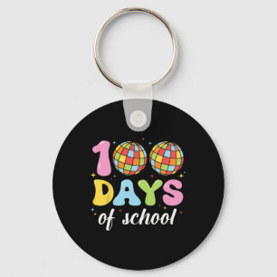 100 Days Of School Disco Ball Teacher Kids 100 Day Key Ring