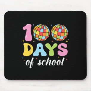100 Days Of School Disco Ball Teacher Kids 100 Day Mouse Mat