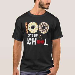 100 Days Of School Doughnut Cherry Dessert Teacher T-Shirt