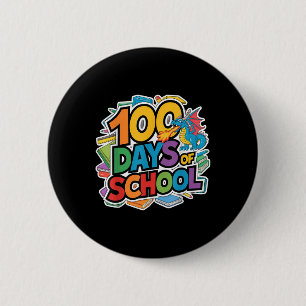 100 Days Of School Dragon Theme Kids Teacher Outfi 6 Cm Round Badge