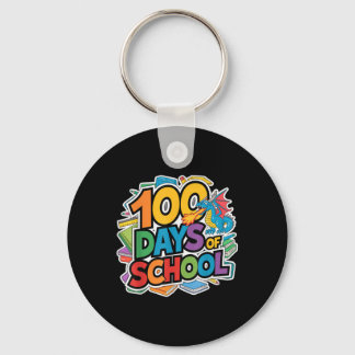 100 Days Of School Dragon Theme Kids Teacher Outfi Key Ring