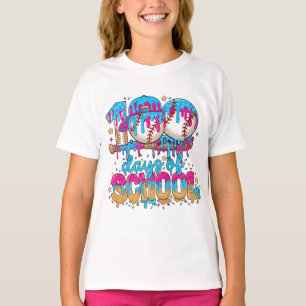 100 Days of School Drip T-Shirt – Baseball Ice Cre