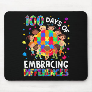 100 Days Of School Embracing Differences Autism Aw Mouse Mat