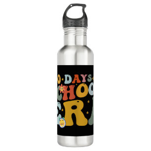  100 Days Of School Era Groovy Teacher Kids 710 Ml Water Bottle