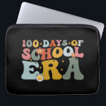100 Days Of School Era Groovy Teacher Kids Laptop Sleeve<br><div class="desc">Retro 100th Day Of School Teacher Kid 100 Days Of School Era T-Shirt</div>