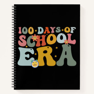  100 Days Of School Era Groovy Teacher Kids Notebook