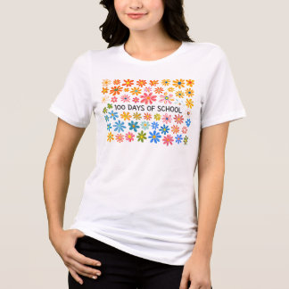  100 Days Of School Floral Shirt