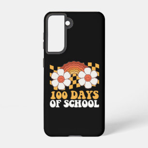 100 Days Of School Flower Rainbow Groovy Retro Samsung Galaxy Case