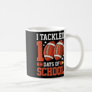 100 Days Of School Football 100th Day For Boys Kid Coffee Mug