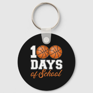 100 Days Of School For 100th Day Basketball Studen Key Ring