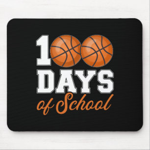 100 Days Of School For 100th Day Basketball Studen Mouse Mat