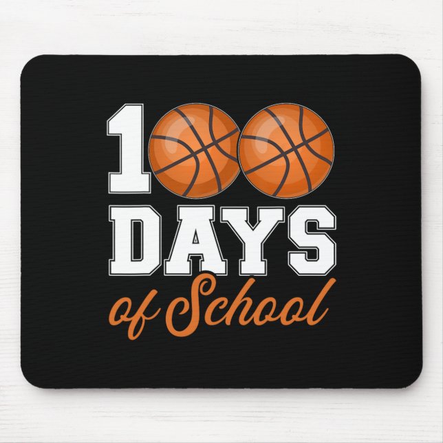 100 Days Of School For 100th Day Sketll Student Te Mouse Mat (Front)