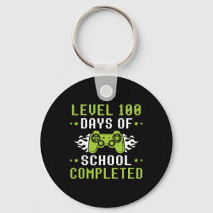 100 Days Of School for Boys Kid Gamer Gaming 100t Key Ring