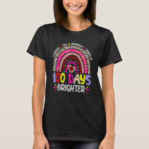 100 Days Of School For Brighter Teacher Rainbow Le T-Shirt