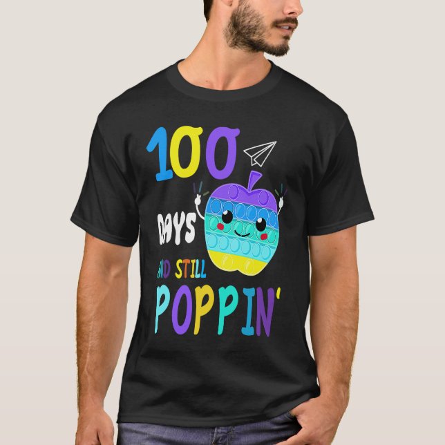 100 Days of School for Fidget Popit  Boys Girls T-Shirt (Front)
