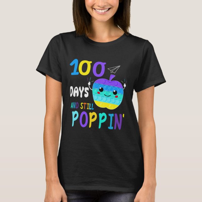 100 Days Of School For Fidget Popit Lovers Boys Gi T-Shirt (Front)
