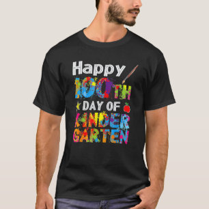 100 Days Of School For Kids Boys Kindergarten Teac T-Shirt