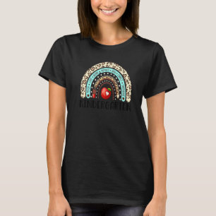100 Days Of School For Kindergarten Teacher Rainbo T-Shirt