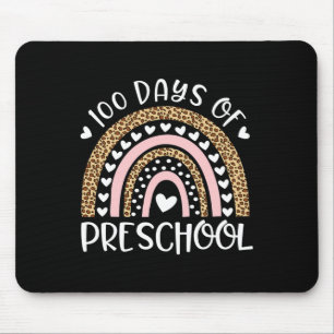 100 Days Of School For Preschool Teacher Rainbow L Mouse Mat
