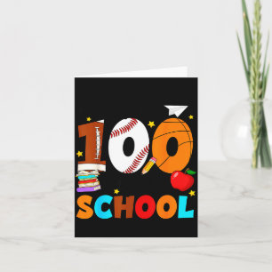100 Days Of School For Teacher Kids Boys Girls 100 Card