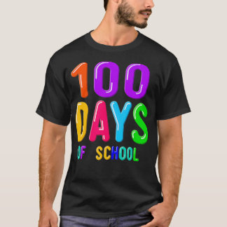 100 Days Of School For Teacher Students Kids Funny T-Shirt