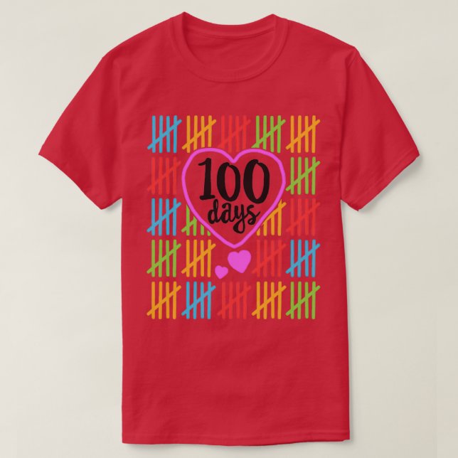 100 Days of School for Teachers Women Counting Gif T-Shirt (Design Front)