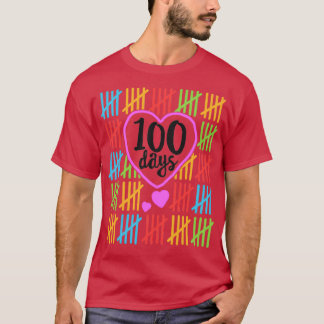 100 Days of School for Teachers Women Counting Gif T-Shirt