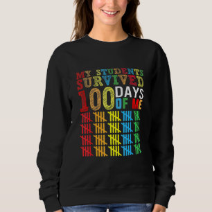 100 Days Of School For Virtual Teacher My Students Sweatshirt