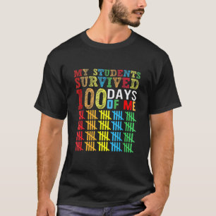 100 Days Of School For Virtual Teacher My Students T-Shirt