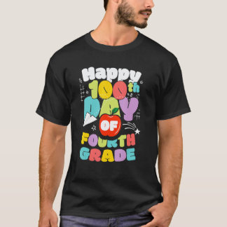 100 Days Of School Fourth Grade Brighter Teacher A T-Shirt