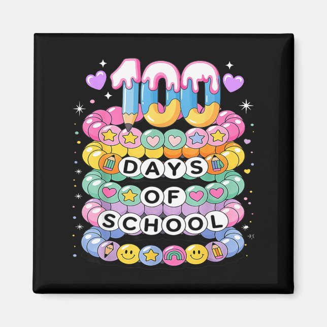 100 Days Of School Friendship Bracelets 100 Days S Magnet (Front)