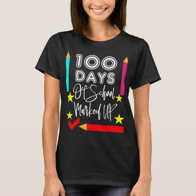 100 Days Of School Fun Celebration T-Shirt (Front)
