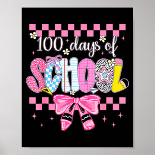 100 Days Of School Fun Milestone Clroom Kids Poster