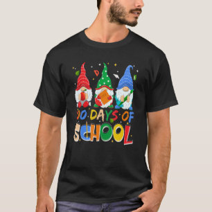 100 Days Of School Funny Gnome Virtual Learning Te T-Shirt