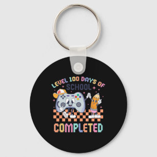100 Days Of School Gamer Boys Kids 100th Day Of Sc Key Ring