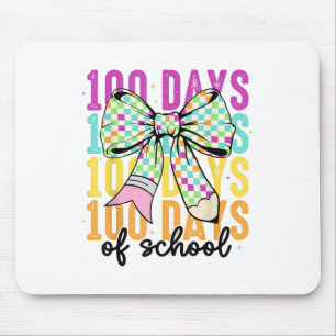 100 Days Of School Girls Coquette Bow 100th Day Mouse Mat