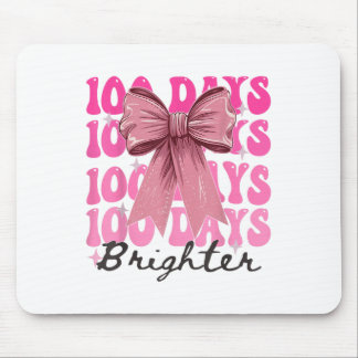 100 Days Of School Girls Coquette Bow 100th Day Mouse Mat