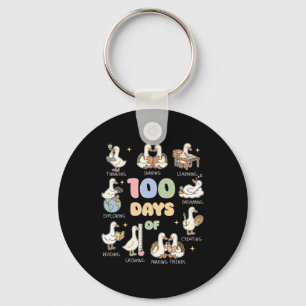 100 Days Of School Goose Teacher Key Ring