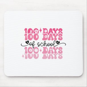 100 Days Of School Groovy 100th Day Teacher Girl K Mouse Mat
