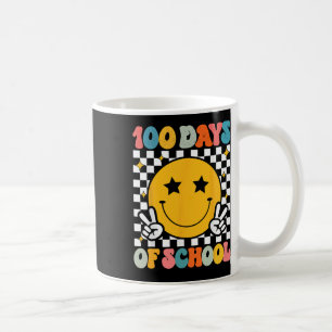 100 Days Of School Groovy Smile Face  Coffee Mug