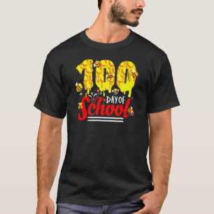 100 Days Of School Group Cute Bees Funny Teachers  T-Shirt