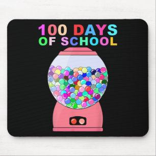 100 Days Of School Gumball Machine For Kids Teache Mouse Mat